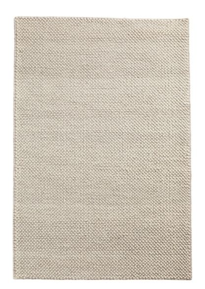 Beiger Tact Rug Teppich von Woud, Größe 90x140 cm, Detailaufnahme der Textur.